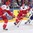 COLOGNE, GERMANY - MAY 15: Denmark's Emil Kristensen#28 skates with the puck wihile Italy's Simon Kostner #23 chases him down during preliminary round action at the 2017 IIHF Ice Hockey World Championship. (Photo by Andre Ringuette/HHOF-IIHF Images)

